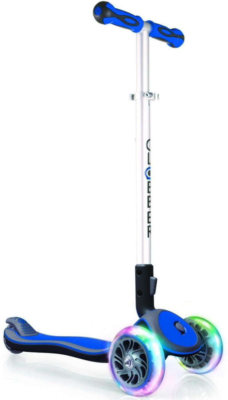 

Самокат трехколёсный GLOBBER ELITE SL My Free Fold up со светящимися колесами DARK BLUE 445-100