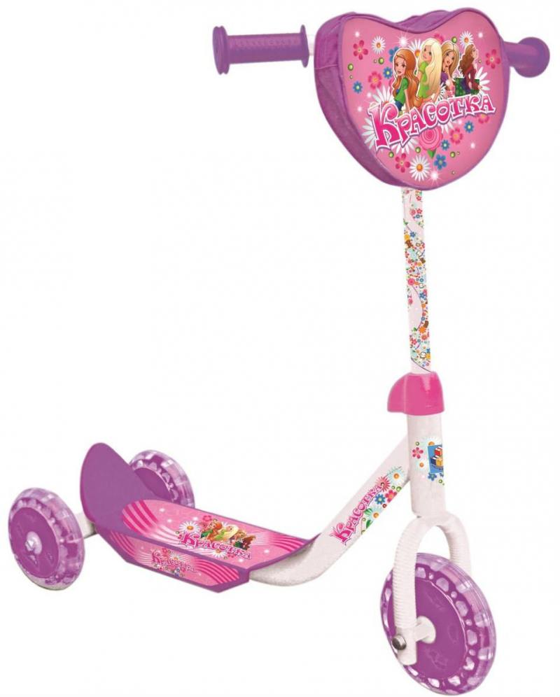 

Самокат трехколёсный 1TOY Красотка 6"/5" фиолетовый Т53991