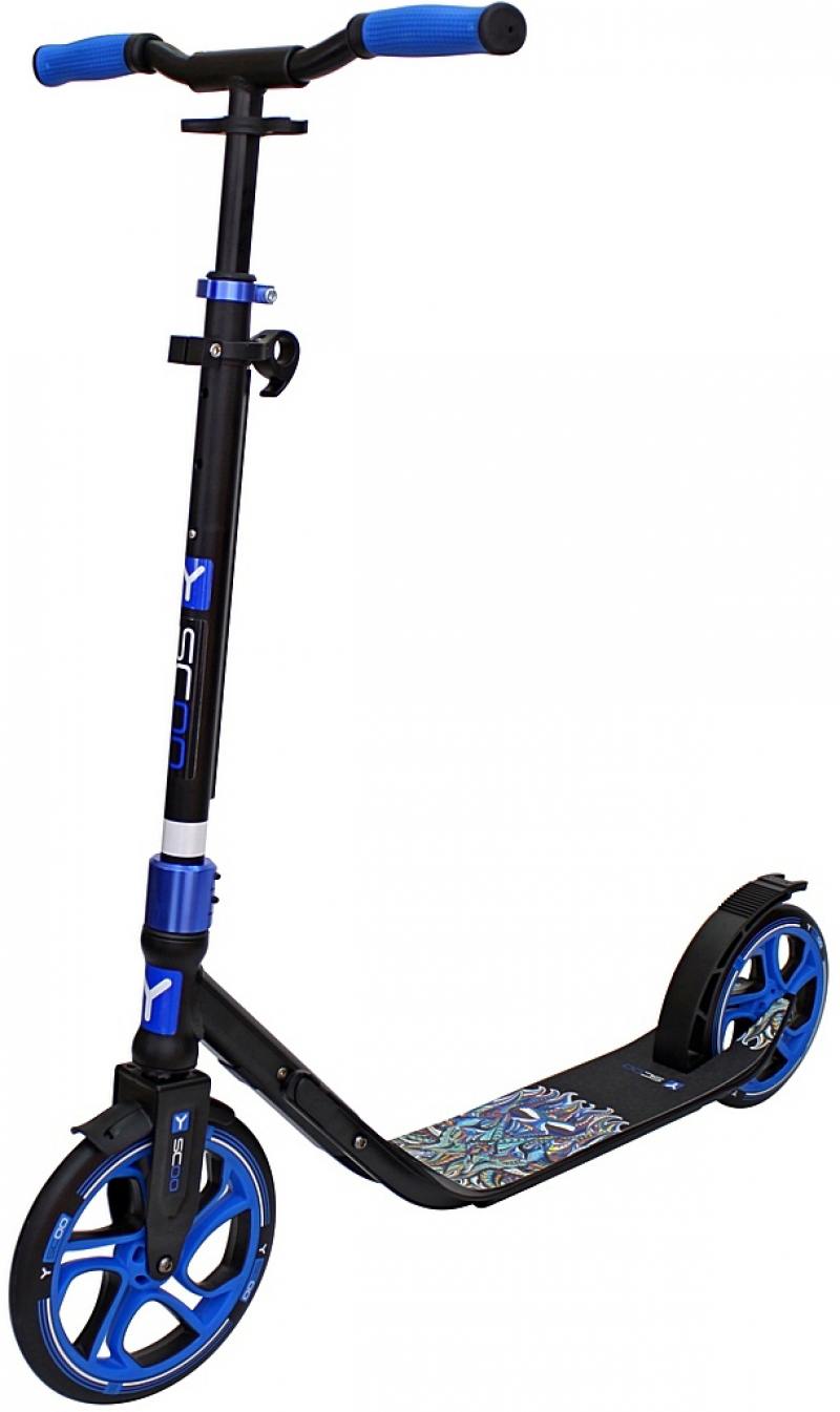 

Самокат двухколёсный Y-SCOO RT 250 ONE&ONE dark blue (2 дизайна в 1 самокате)