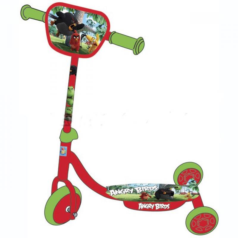 

Самокат трехколёсный 1TOY Angry Birds EVA 6"/4", декор. панель