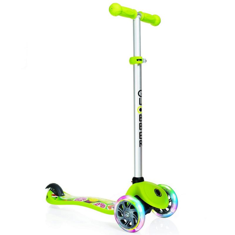 

Самокат трехколёсный Y-SCOO GLOBBER PRIMO Fantasy с 3 светящимися колесами FRUITINESS Lime green 424