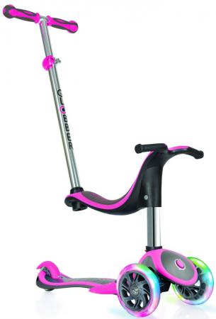 

Самокат трехколёсный Globber EVO 4 in 1 PLUS 4*/3* розовый