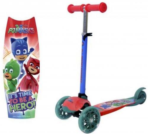 

Самокат трехколёсный PJ Masks It's time to be hero! 120/90 мм синий