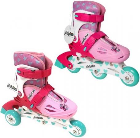 

Коньки роликовые 2в1 Moby Kids пласт.осн.,р.26-29 641001