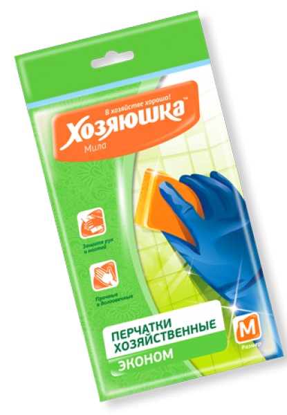 

Перчатки латексные эконом Хозяюшка Мила M 17019