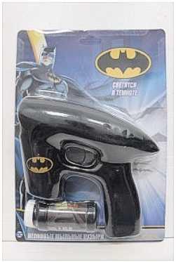 

1toy Batman, мыл. пистолет, светится в темноте, звук, бут. 45 мл, блистер