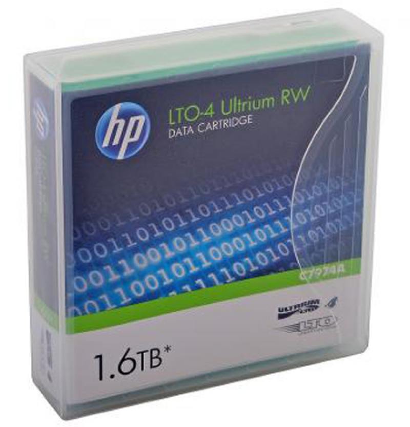 

Ленточный носитель HP Ultrium LTO4 data cartridge 1.6TB RW C7974A