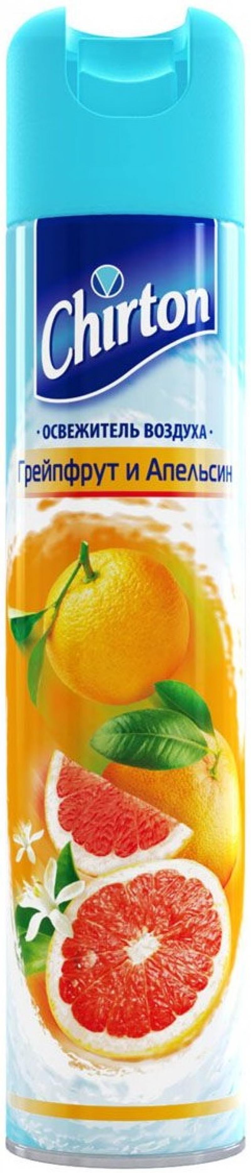 

Освежитель воздуха CHIRTON ГРЕЙПФРУТ и АПЕЛЬСИН, спрей, 300 мл OC.CHIRTON ГРЕЙПФР*