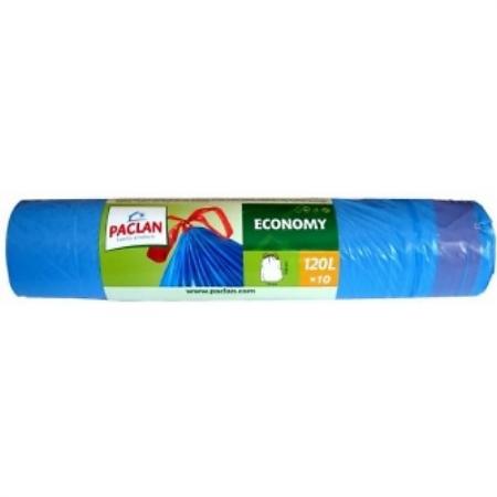 

PACLAN Мешки для мусора с завязками ЭКОНОМ 120л 10шт