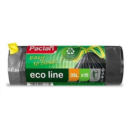 

PACLAN Мешки для мусора с тесьмой ECO LINE 35л 15шт