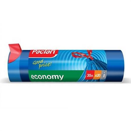 

PACLAN Мешки для мусора с завязками ЭКОНОМ 35л 20шт