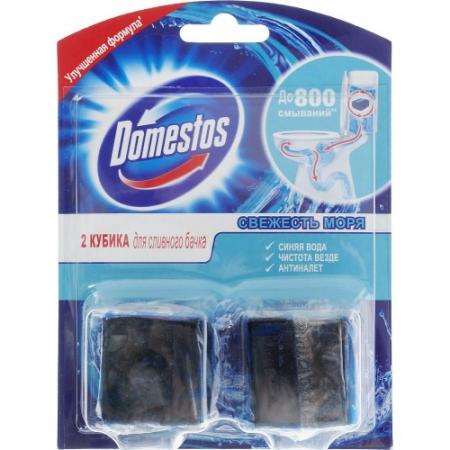 

DOMESTOS Кубик туалетный чистящий Свежесть моря 2Х50г
