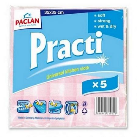 

PACLAN Салфетка универсальная для сухой и влажной уборки Practi 33*35см 5шт.