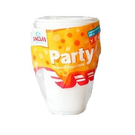 

PACLAN Party Стакан пластиковый белый 200мл 12шт/уп