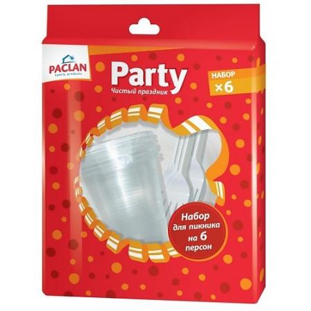 

PACLAN Party Набор для пикника на 6 персон тарелки 170мм 6шт стаканы 200мл 6шт вилки 6шт