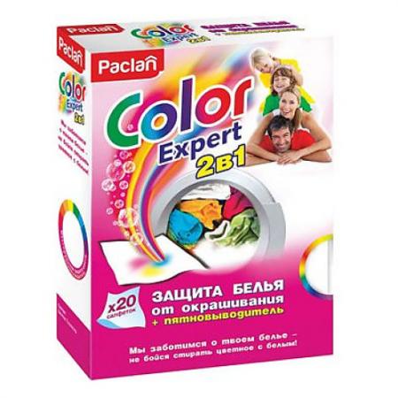 

PACLAN COLOR EXPERT 2 в 1Салфетки для предотвращения окрашивания пятновыводитель во время смешанной