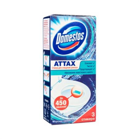 

DOMESTOS Стикер для очищения унитаза Морская свежесть 3*10г