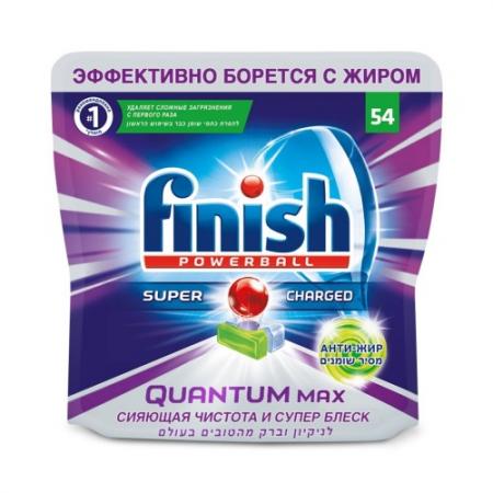 

FINISH Таблетки для мытья посуды в посудомоечных машинах Quantum Max Анти-жир 54шт