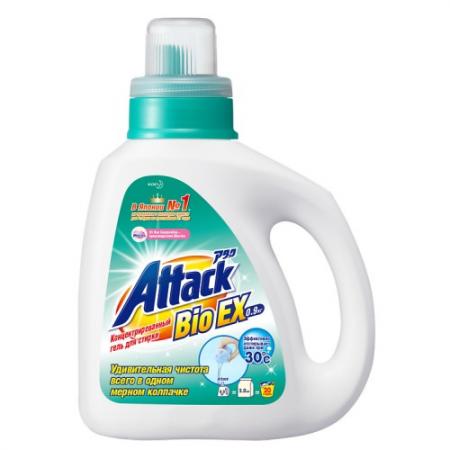 

ATTACK BioEX Концентрированный универсальный гель для стирки бутылка 0,9 кг