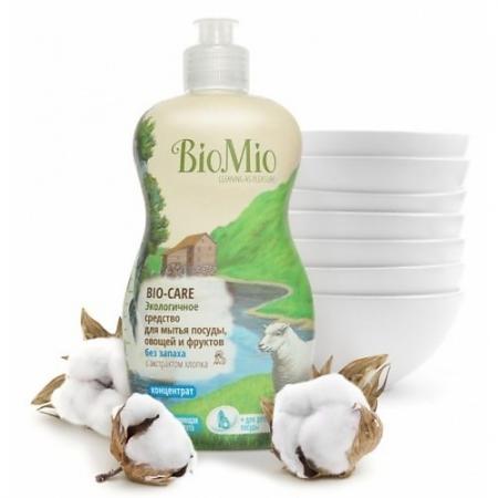 

BioMio Концентрат экологичный для мытья посуды, овощей и фруктов Bio-Care с экстрактом хлопка и иона