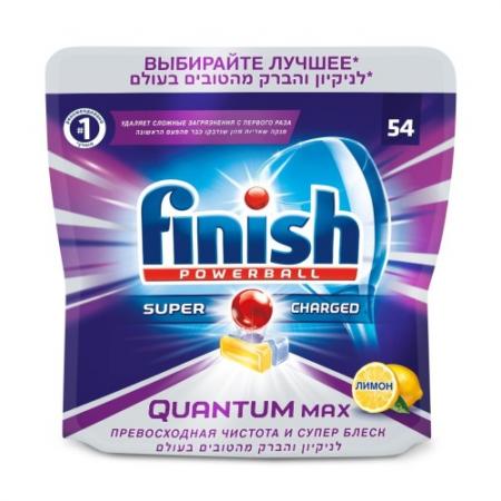 

FINISH Таблетки для мытья посуды в посудомоечных машинах Quantum Max Лимон 54шт