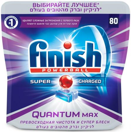 

FINISH Таблетки для мытья посуды в посудомоечных машинах Quantum Max 80шт