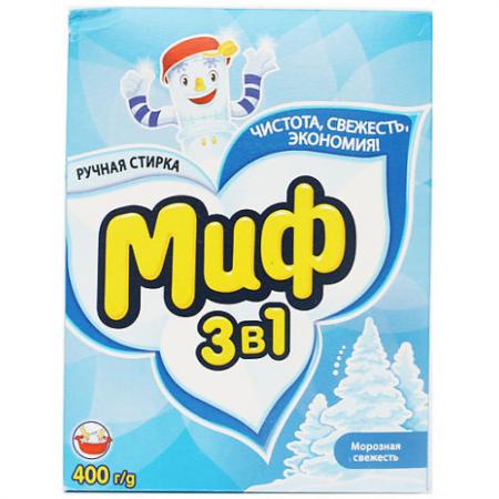 

МИФ Стиральный порошок ручная стирка 3в1 Морозная свежесть 400г