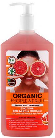 

ORGANIC PEOPLE&FRUIT Гель-Эко для мытья посуды с органическим розовым грейпфрутом 500 мл