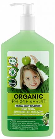 

ORGANIC PEOPLE&FRUIT Гель-Эко для мытья посуды с органическим зеленым яблоком и киви 500 мл